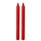 Cereria di Giorgio Risthò Dorische kaarsen voor kandelaars, was, rood, 2,2 x 25 cm