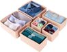 Markenlos Famanu - Dressoir Lade Organizer Inklapbaar, Roze, Leer, 6 stuks