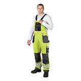 Leber&Hollman LH-FMNX-B_YSB62 Beschermende tuinbroek, geel-grijs-zwart, maat 62