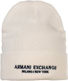Armani Exchange Printed Polyester Cap with Adjustable Strap - White Hats