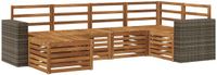 vidaXL - Hoek loungeset - 6 zitplekken - Naturel - Polyester