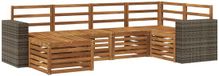 vidaXL - Hoek loungeset - 6 zitplekken - Naturel - Polyester
