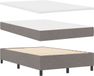 vidaXL Boxspringbed met hoofdeinde, Taupe, 120 x 200 cm, Stof