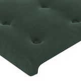 VidaXL Hoofdbord met randen 103x23x118/128 cm fluweel donkergroen
