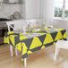 Bonamaison Tafelkleed, Anti-Mold, Sneldrogend, Waterdicht, 100% Polyester Tafellaken, Neon Geel, Rook, 140 x 160 Cm