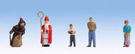 Scène de Noël pour modélisme, 10 pièces, en plastique