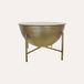 KEYHOMESTORE Table basse ronde avec pieds fins en métal doré, H. 46 x 60 cm