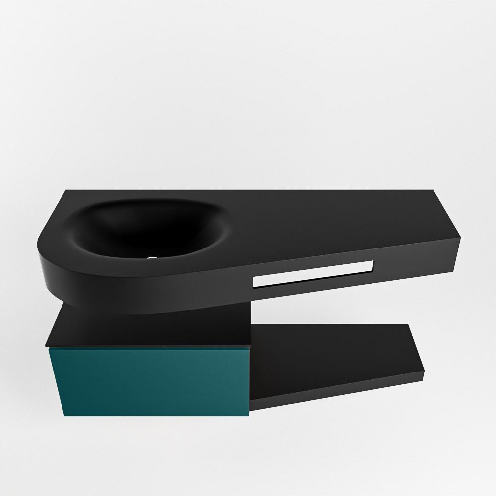 Mondiaz Riva Dulcet badkamermeubel links 120 cm urban en smag