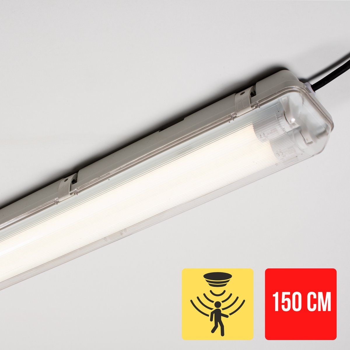 Proventa Proventa® Outdoor LED TL Armatuur met bewegingssensor en daglichtsensor - IP65 - 120 cm - Wit
