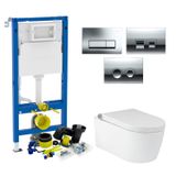 Geberit up100 Toiletset RapoWash Bold By Geberit | Met Bidetspoeler | Delta Drukplaat