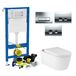 Geberit up100 Toiletset RapoWash Bold By Geberit | Met Bidetspoeler | Delta Drukplaat
