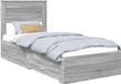 vidaXL Cadre de lit avec tiroir Gris Sonoma 90 x 190 cm Bois traité