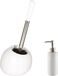 5five - WC-borstel met houder - wit/rvs - Zeeppompje 400 ml