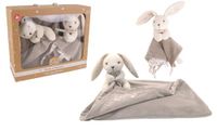 DODO D'AMOUR - Set Knuffeldoek en Dekentje - Konijn - 053240 - Bruin
