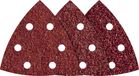 Wolfcraft Feuilles abrasives delta - set de 25 pièces - grain 60 / 80 / 120 - pour ponceuse delta - 1865100