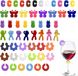 Marqueurs en verre - 54 marqueurs en verre - Marqueurs de vin en silicone - Marqueurs de verre à vin pour verres à vin - Tasses et verres
