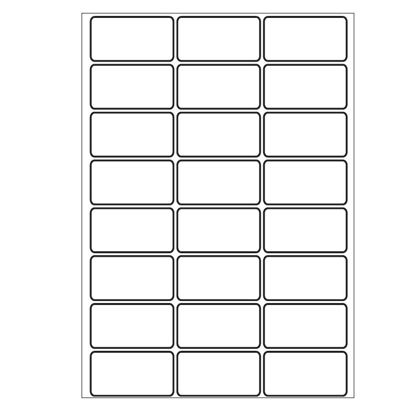 A4 etiketten 64 x 34 mm wit (100 vel)