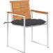 Maison Exclusive - Fauteuil de jardin avec coussin Lot de 2 Acacia massif et Acier