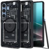 Spigen Ultra Hybrid MagFit - Hoesje Geschikt voor Samsung Galaxy S25 Ultra - Compatibel met MagSafe / Qi2 - Back Cover Zero One Zwart