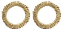 Decoris krans van stro - Set van 6x stuks - 35 x 6 cm