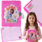 Sarcia.eu Gabby's Dollhouse Pluche notitieboekje voor meisjes, dagboek met sleutel, gelinieerd schoolschrift in A5 formaat