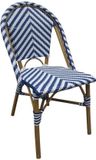 Bolero Parijse Stijl Rotan Bijzetstoel Blauw (2 Stuks)