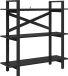 vidaXL Boekenplank - 3-laags - 100 x 33.5 x 102 cm - Bewerkt hout - Zwart eiken