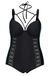 Ulla Popken Dames grote maten grote maten plus size badpak, beugelsoftcups, nekhouder 804884, zwart, 44 Grote maten
