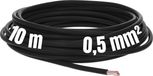 Kalitec 10 meter H05V-K 0,5 mm² zwart I kabel 0,5 mm2 als bedradingskabel I flexibele kernkabel PVC enkelader I meeraderig I schakeldraad