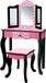 Teamson Kids Houten Kaptafel Kinderen - Tafel en Stoel Set - Luipaard Print - Roze/Zwart