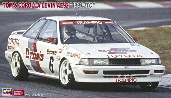 Hasegawa 20624 Modelbouwset - TOM`S COROLLA LEVON AE92 1991 JTC - 1/24