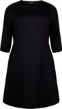 ZIZZI JWINOLA, 3/4, KNEE DRESS Dames Jurk - Black - Maat L (50-52)