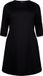 ZIZZI JWINOLA, 3/4, KNEE DRESS Dames Jurk - Black - Maat L (50-52)