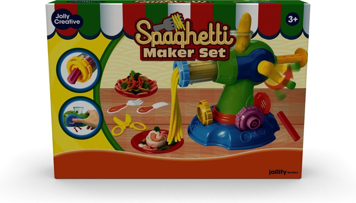 Jollity Works JollyDough - Kleiset - Spaghetti Maak Set - Kleien