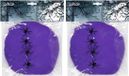 Boland decoratie spinnenweb/spinrag met spinnen - 4x - 60 gram - paars - Halloween/horror thema versiering