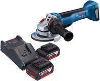 Bosch Professional Bosch GWS 18V-10 P Professional accu-haakse slijper 18 V 125 mm borstelloos + 2x accu 5,0 Ah + oplader