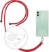 Avizar Cordon tour de cou Universel 150cm - Nylon avec Fixation Universelle, Rouge