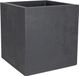 Merkloos Pot carré 50 cm Basalt 57 L - Décor Imitation Béton - Double paroi - Zone de rétention d'eau - 495 x 495 x H 495 cm - Gris anthracite
