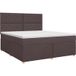 vidaXL Lit plateforme avec matelas Marron foncé 160 x 200 cm Tissu