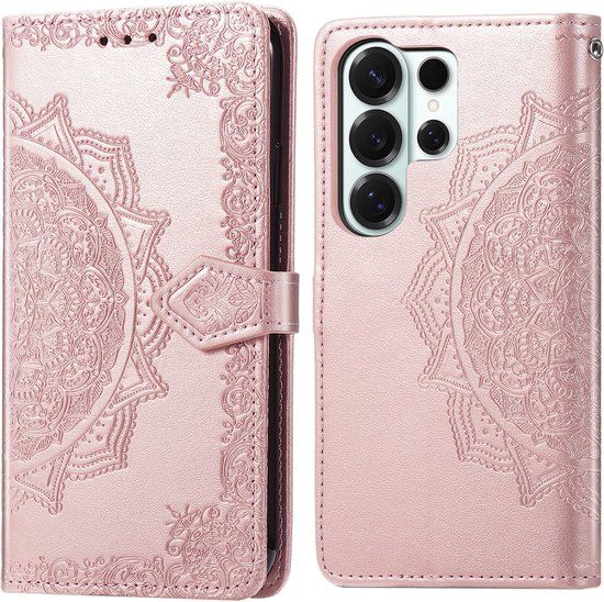 imoshion Hoesje - Geschikt voor Samsung Galaxy S26 Ultra - Mandala Bookcase - Rose Gold