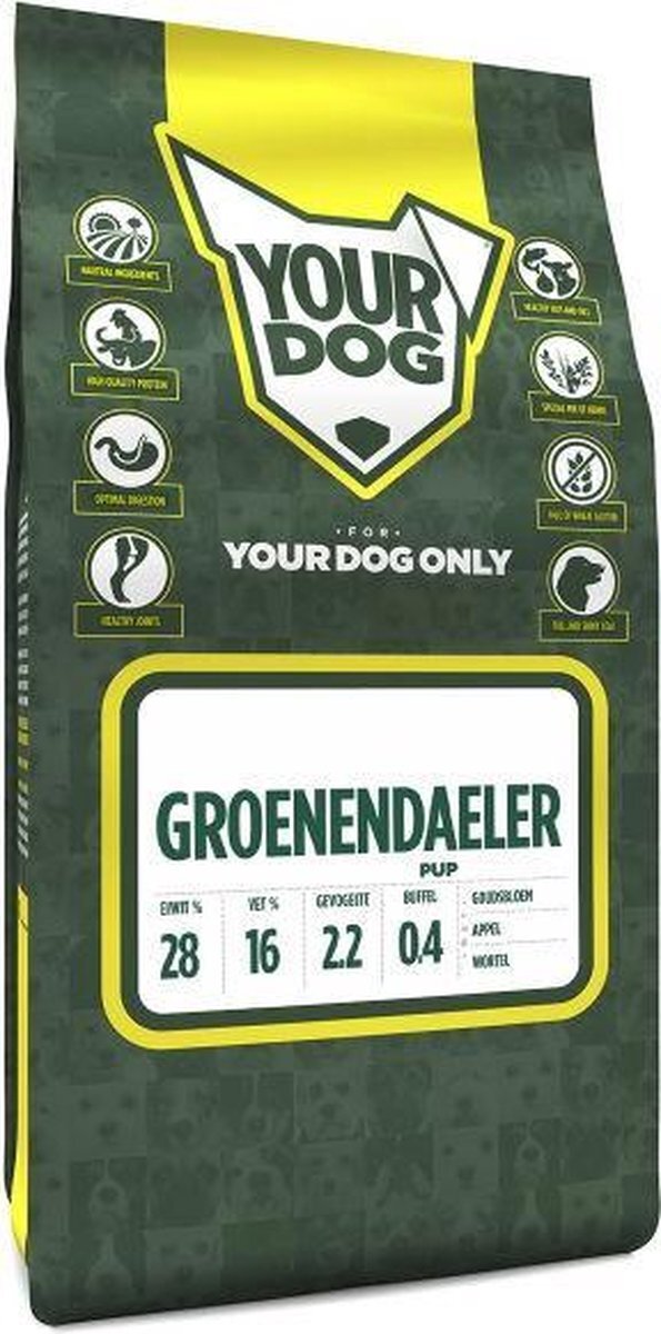 Yourdog Pup 3 kg groenendaeler hondenvoer