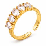 Cilla Jewels Dames ring Goudkleurig edelstaal Zirkonia
