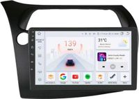 Honda Autoradio met Bluetooth en CarPlay voor Honda Civic hatchback (2005–2011) – Compatibel met Apple en Android – Stereo-installatie – Navigatiesysteem – 4 Go RAM, 32 Go opslagruimte