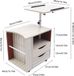 Instinct® Table de chevet avec table - Ivoire - 47x40x46cm - Table de chevet en bois
