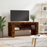 Maison Exclusive - meuble TV, placage chêne fumé, 80x40x40 cm, panneau de fibres de bois