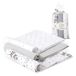 Interbaby Katoenen babydoekjes, 80 x 80 cm, verpakking met 3 luiers voor pasgeborenen, borstvoeding, handdoek, deken, comfortabel, zacht, ademend, parachutespring-design, grijs