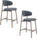 Housecraft Living Claes Barkrukken rugleuning 65 cm Gemêleerd Blauw - Set van 2