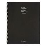 Brepols Polyprop Agenda A4 2024-2025 - Zwart - Weekindeling - 4-talig