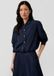 s.Oliver BLACK LABEL s.Oliver - Relaxte midirok met elastische tailleband - navy