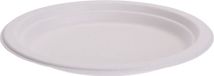 Merkloos / Sans marque Koopman International Bio afbreekbare gerecyclede feestbordjes - D17 cm - 16x stuks - Suikerriet - Milieuvriendelijk - wegwerp taart/gebak/bbq bordjes